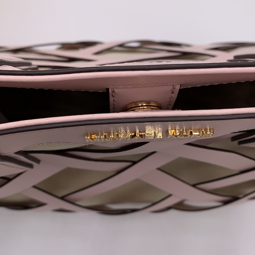 MICHAEL KORS SIENNA Large Tote Shoulder BAG In POWDER BLUSH Leather Canvas - Picture 10 of 16
